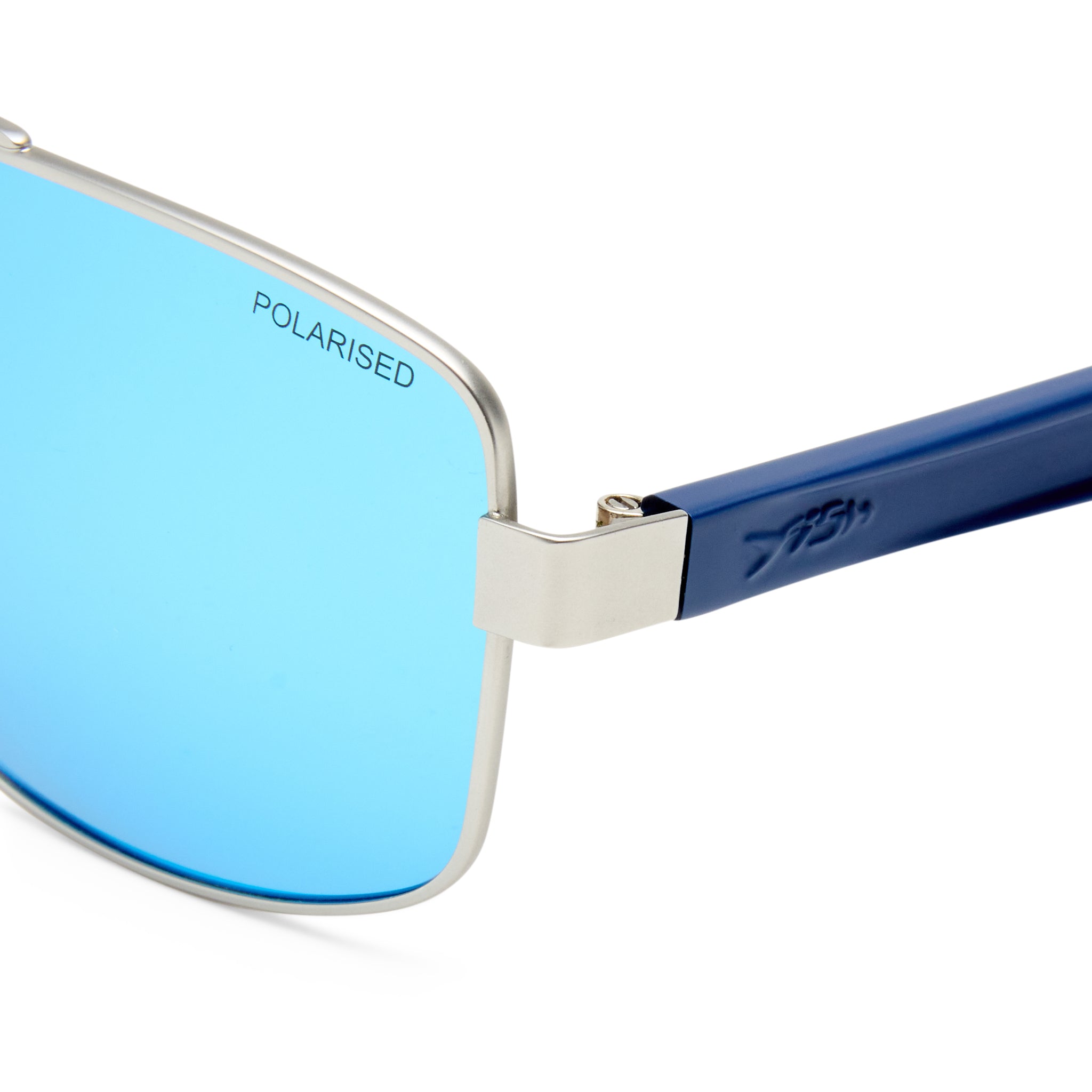 Fish Harpoon Matte Silver Blue Male Aviator Sunglasses | Eyewear Index