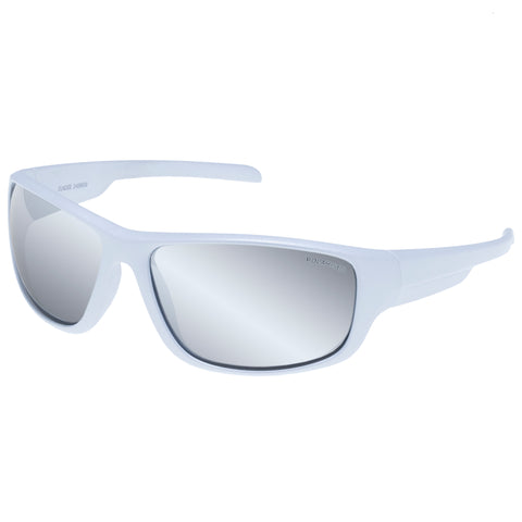 Cancer Council Dundee Matte Metallic Silver Uni-Sex Wrap Sunglasses | Eyewear Index