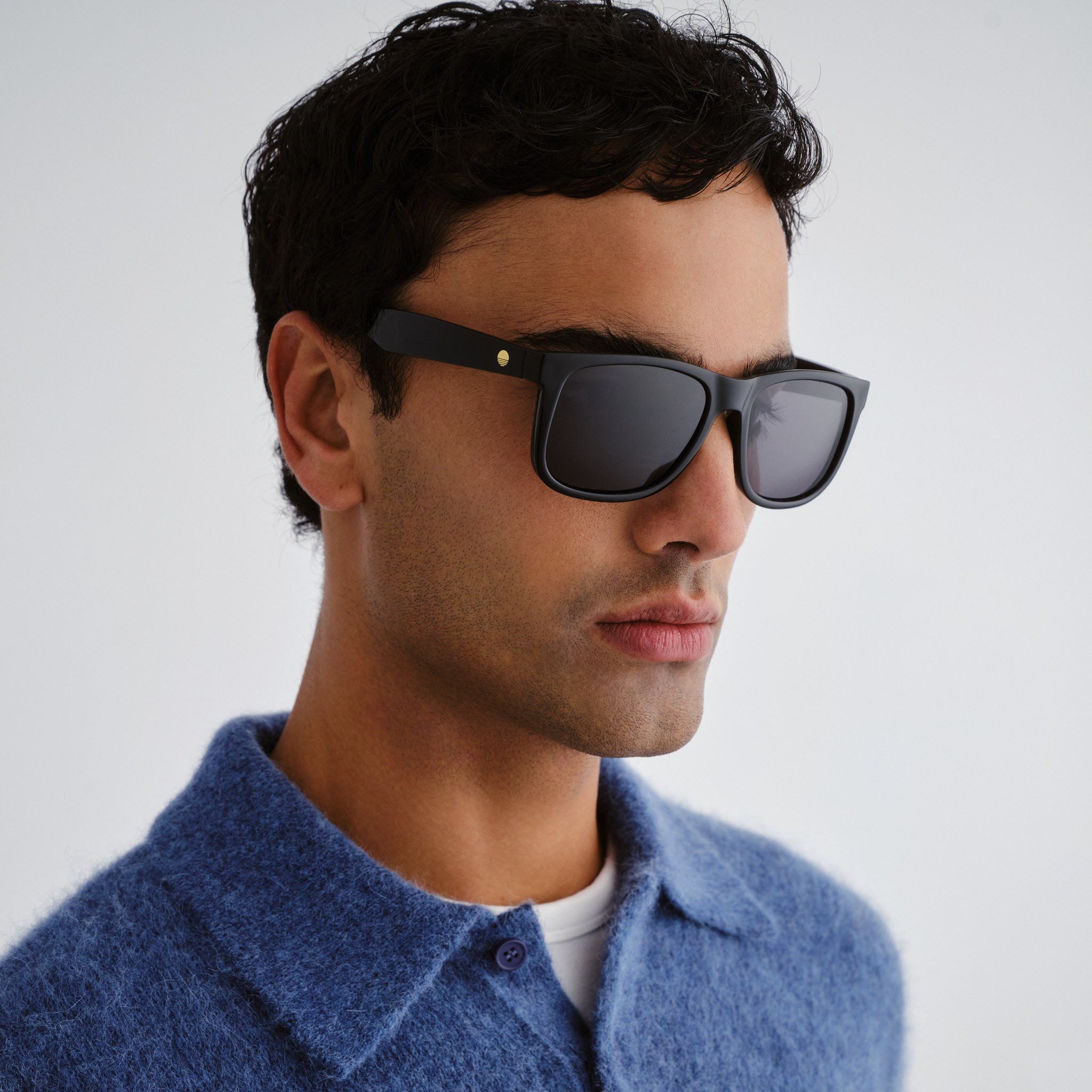 Solarized Classic Square Black Male D-Frame Sunglasses | Eyewear Index