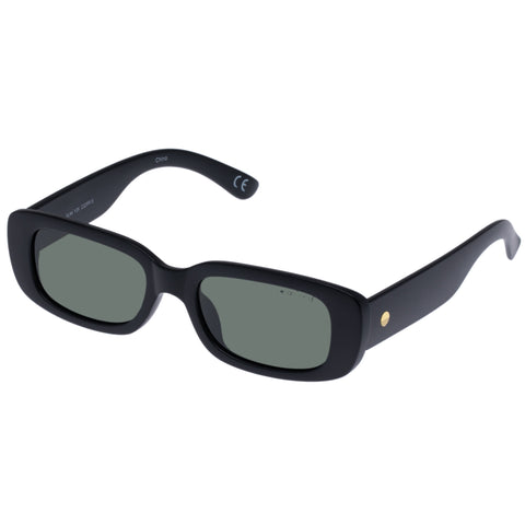 Solarized Slim Y2k Matte Black Uni-Sex Rectangle Sunglasses | Eyewear Index