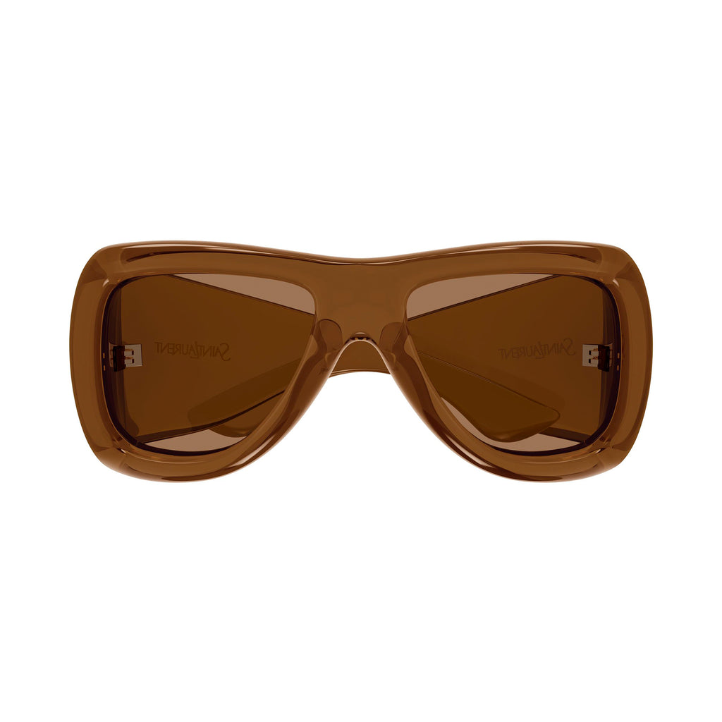 Saint Laurent Sl902howl Brown Uni-Sex Aviator Sunglasses | Eyewear Index