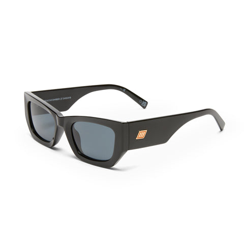 Le Specs Beachcomber Black Female D-Frame Sunglasses | Eyewear Index