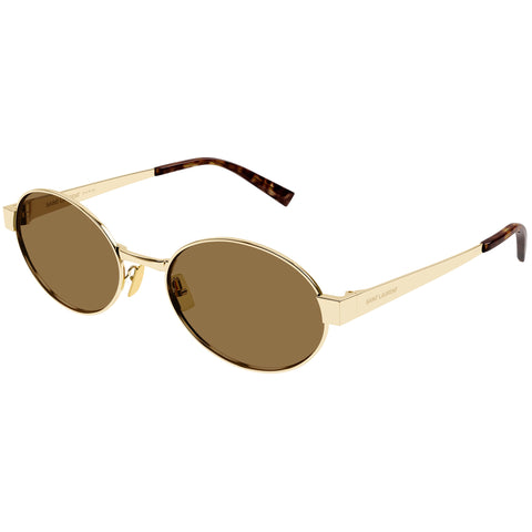 Saint Laurent Sl692 Gold Female Round Sunglasses | Eyewear Index