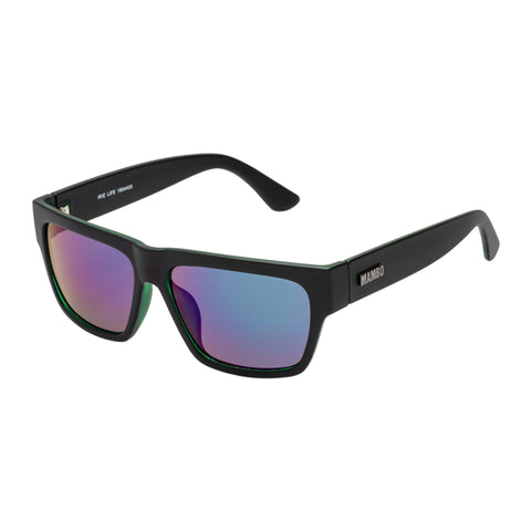 Mambo Irie Life V2 Blackgreen Male D-Frame Sunglasses | Eyewear Index