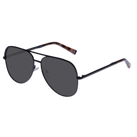 Le Specs Hey Bby Matte Black Female Aviator Sunglasses | Eyewear Index