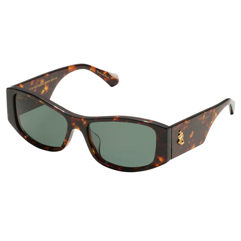 Camilla Pinot At The Palazzo Dark Tort Monogram Female Rectangle Sunglasses | Eyewear Index