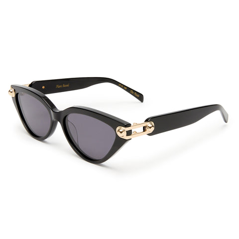 Luv Lou The Posie Black Female Cat-Eye Sunglasses | Eyewear Index