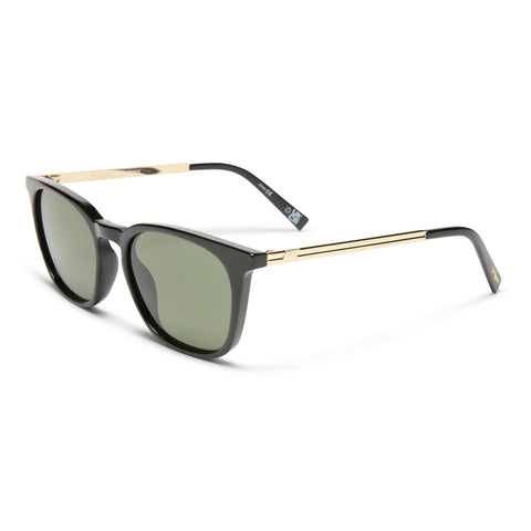 Le Specs Huzzah Black Uni-Sex D-Frame Sunglasses | Eyewear Index