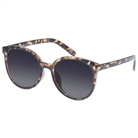 Aire Lyrasphere Charcoal Tort Female Round Sunglasses | Eyewear Index