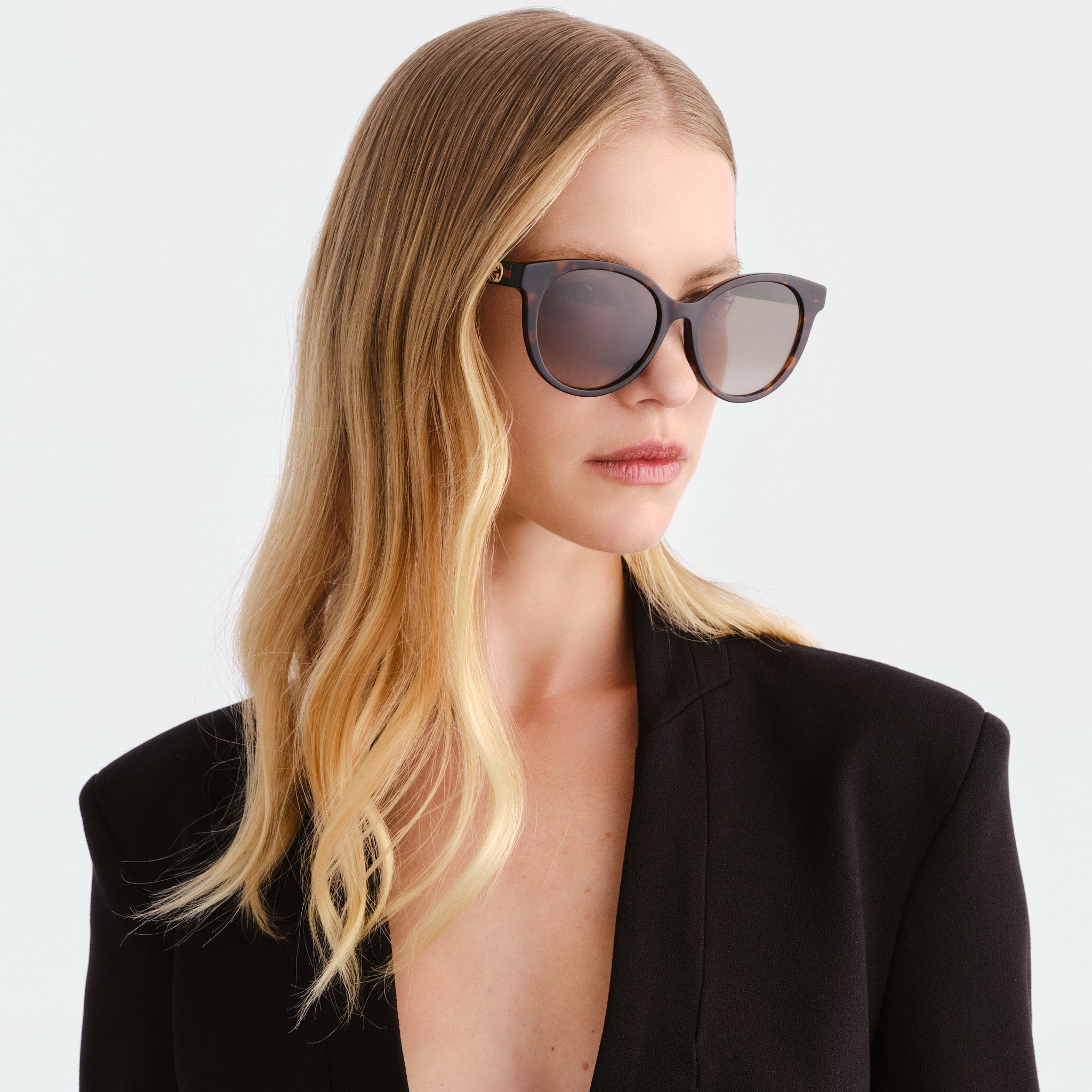 Gucci Gg0702skn Havana Female Round Sunglasses | Eyewear Index