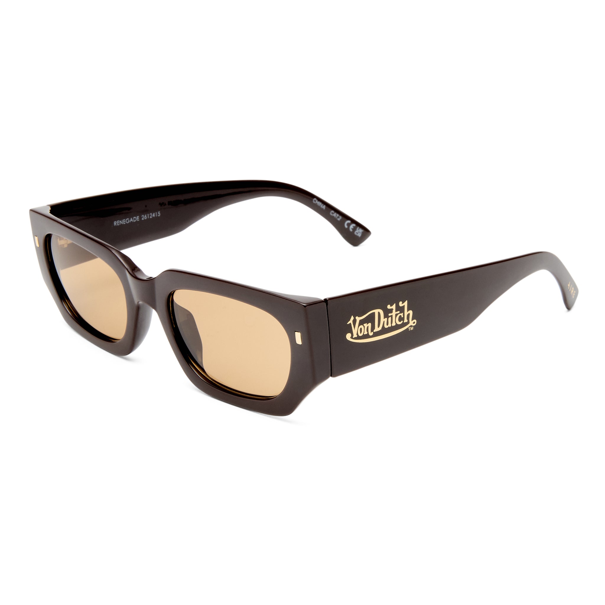 Aire Renegade Chocolate Uni-Sex Rectangle Sunglasses | Eyewear Index