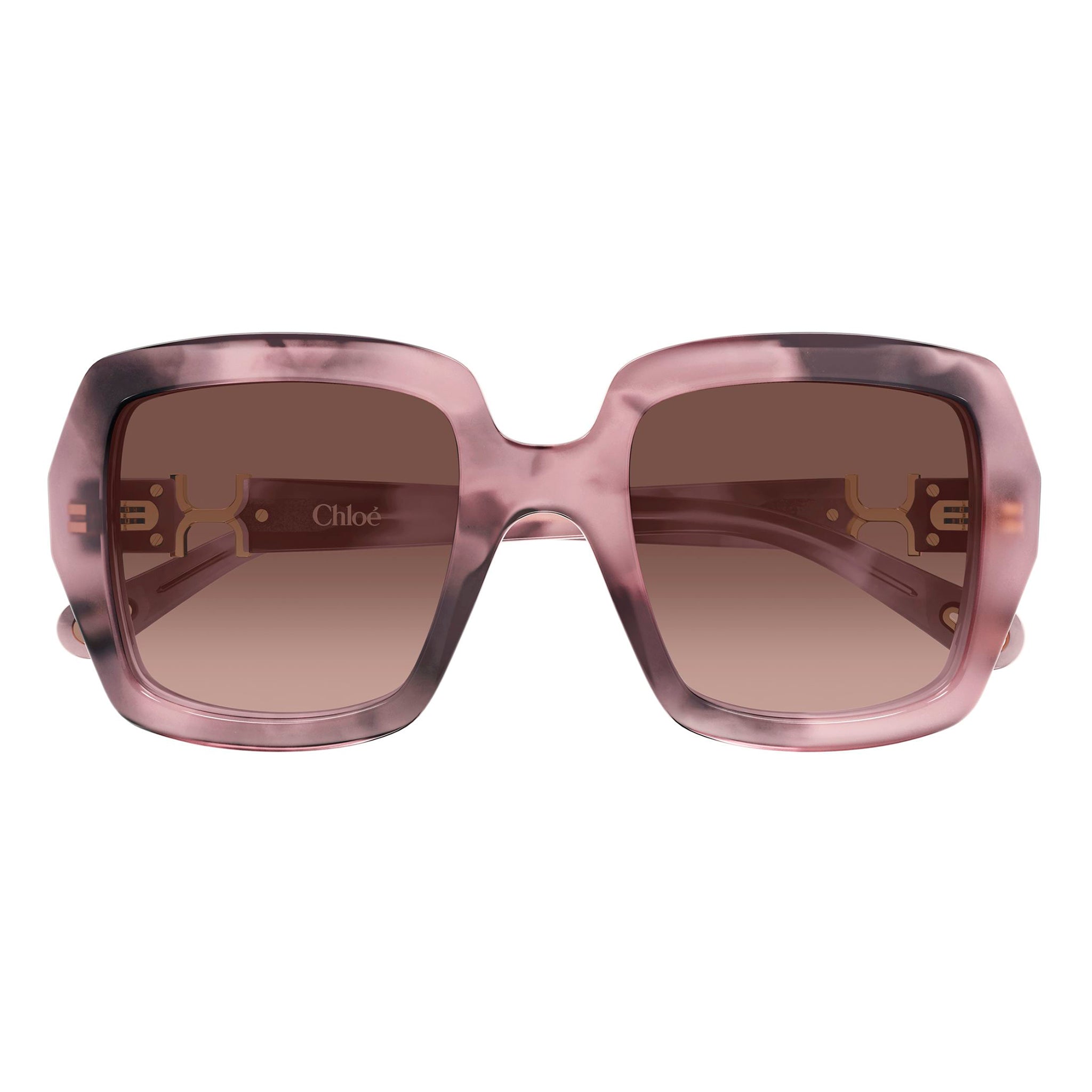 Chloe Ch0301s Havana Female Rectangle Sunglasses | Eyewear Index