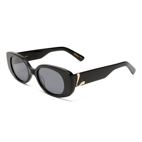 Luv Lou The Helena Black Female Rectangle Sunglasses | Eyewear Index