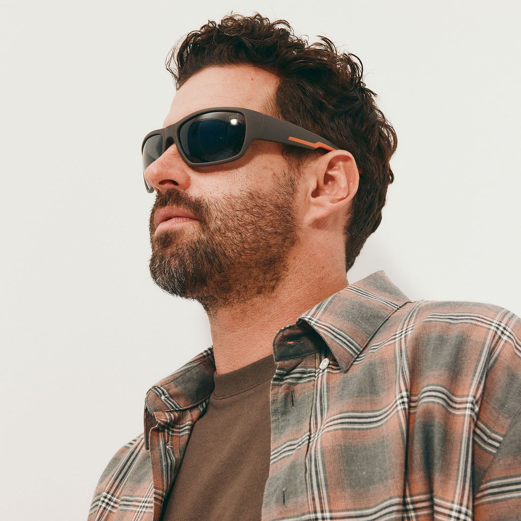 Cancer Council Merimbula Brown Rubber Male Wrap Sunglasses | Eyewear Index