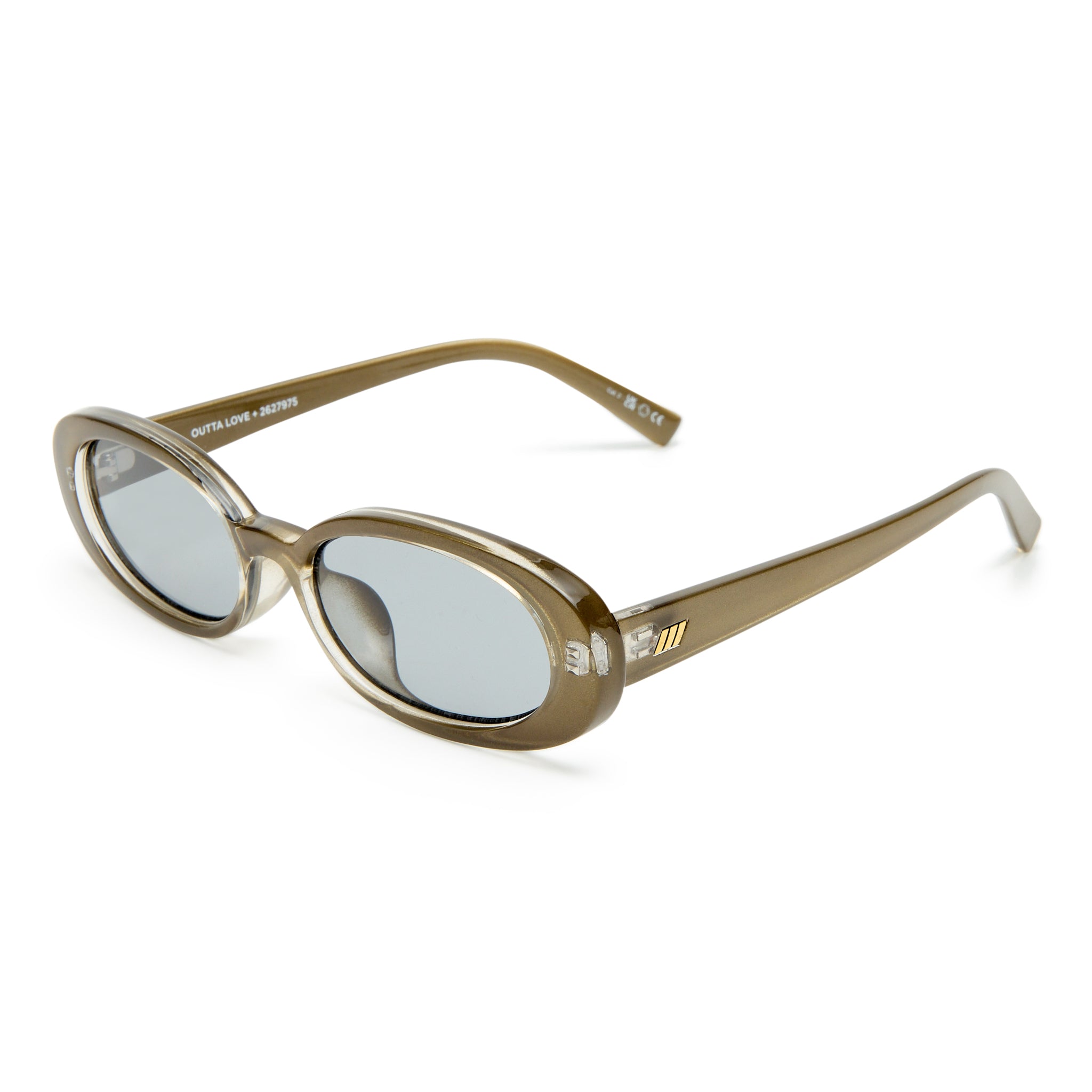Le Specs Outta Love + Olive Pearl Female Oval Sunglasses | Eyewear Index