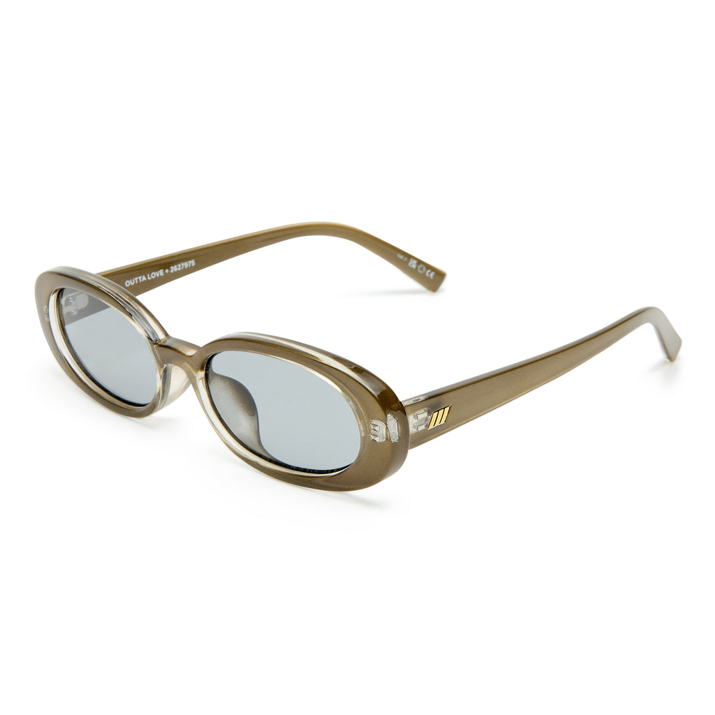 Le Specs Outta Love + Olive Pearl Female Oval Sunglasses | Eyewear Index