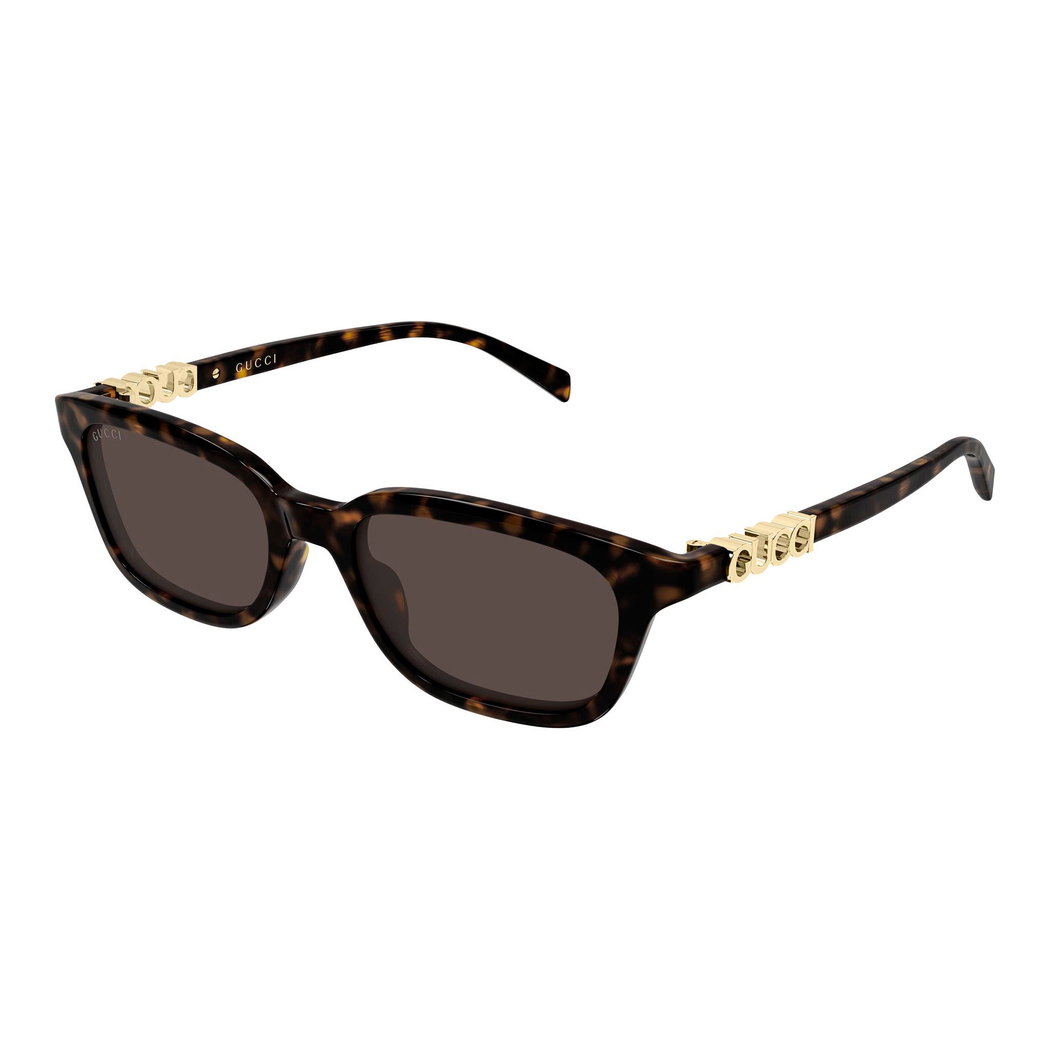 Gucci Gg2208s Havana Female Rectangle Sunglasses | Eyewear Index