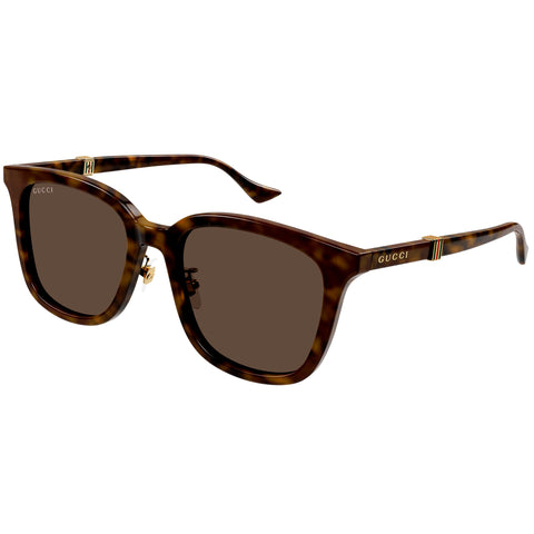 Gucci Gg1498sk Havana Male Rectangle Sunglasses | Eyewear Index