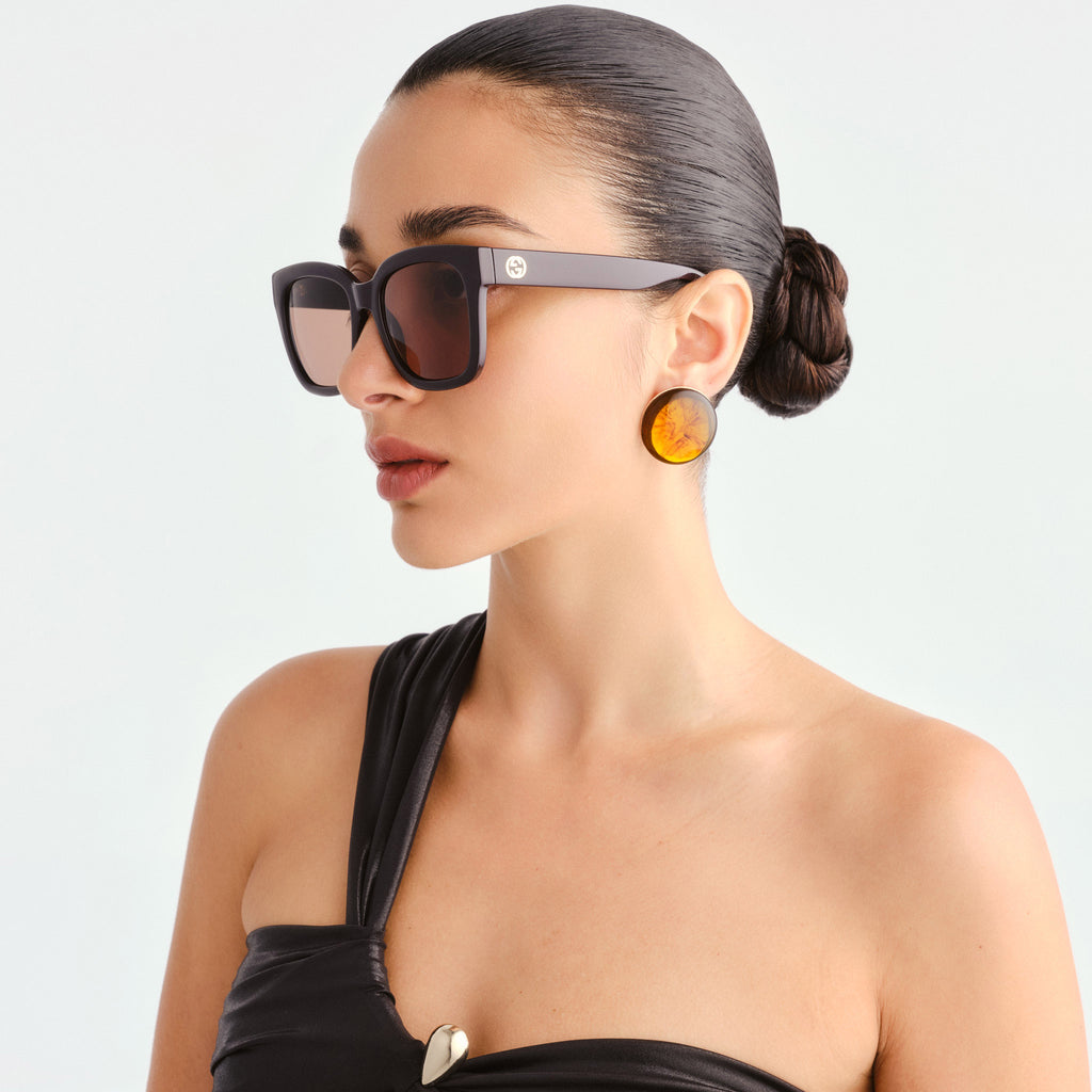 Gucci Gg1338s Burgundy Female Cat-Eye Sunglasses | Eyewear Index