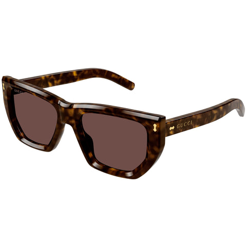 Gucci Gg1520s Havana Female Unspecified Sunglasses | Eyewear Index