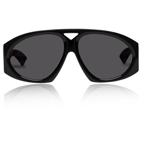 Karen Walker Marquise Black Female Aviator Sunglasses | Eyewear Index