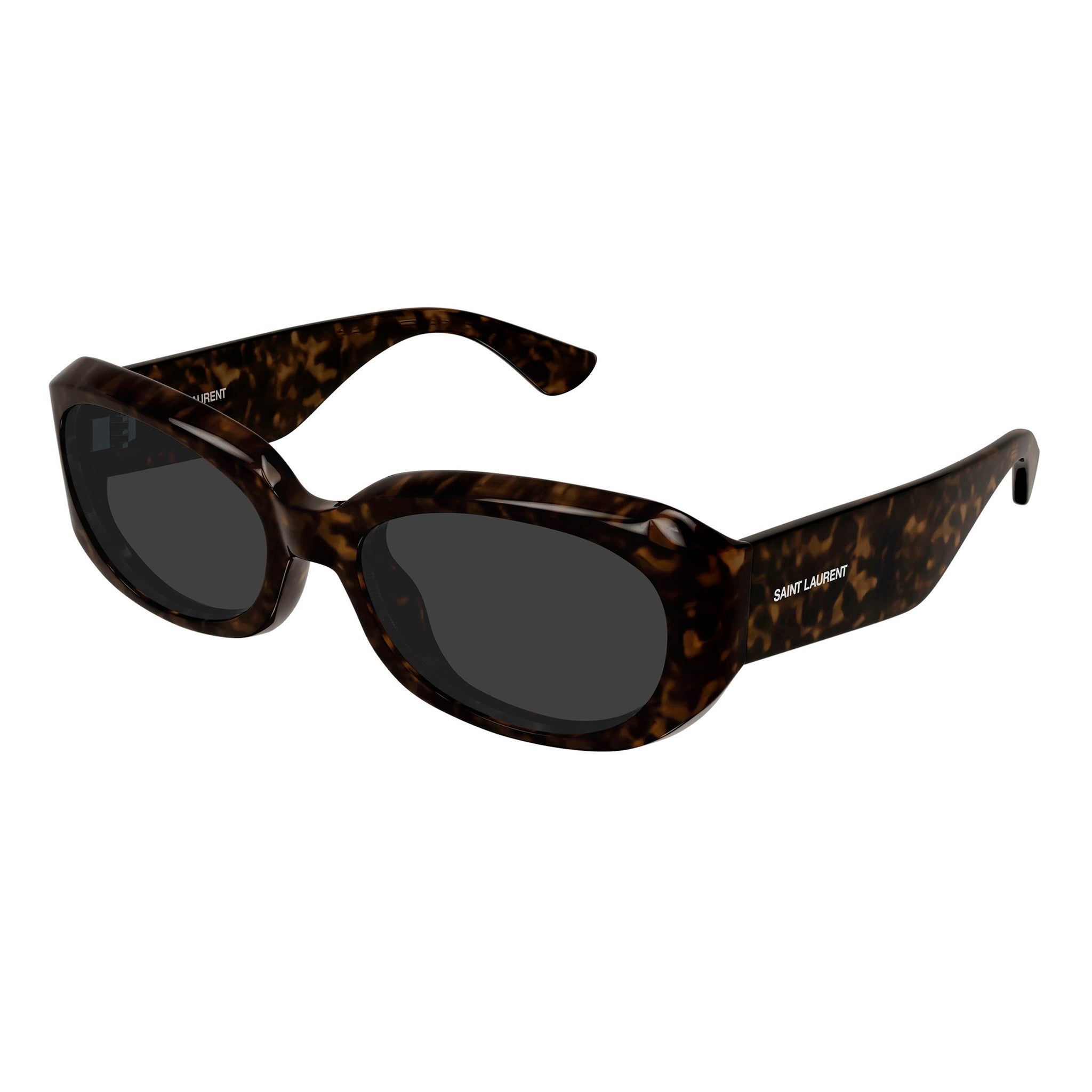 Saint Laurent Sl868f Havana Female Round Sunglasses | Eyewear Index