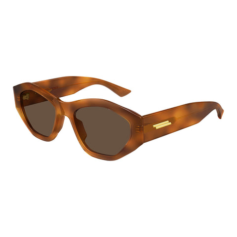Bottega Veneta Bv1101s Havana Female Cat-Eye Sunglasses