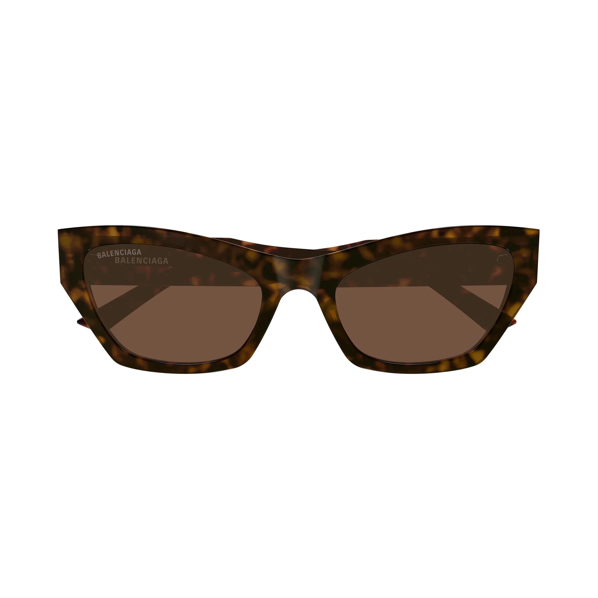 Balenciaga Bb0447s Havana Female Cat-Eye Sunglasses | Eyewear Index
