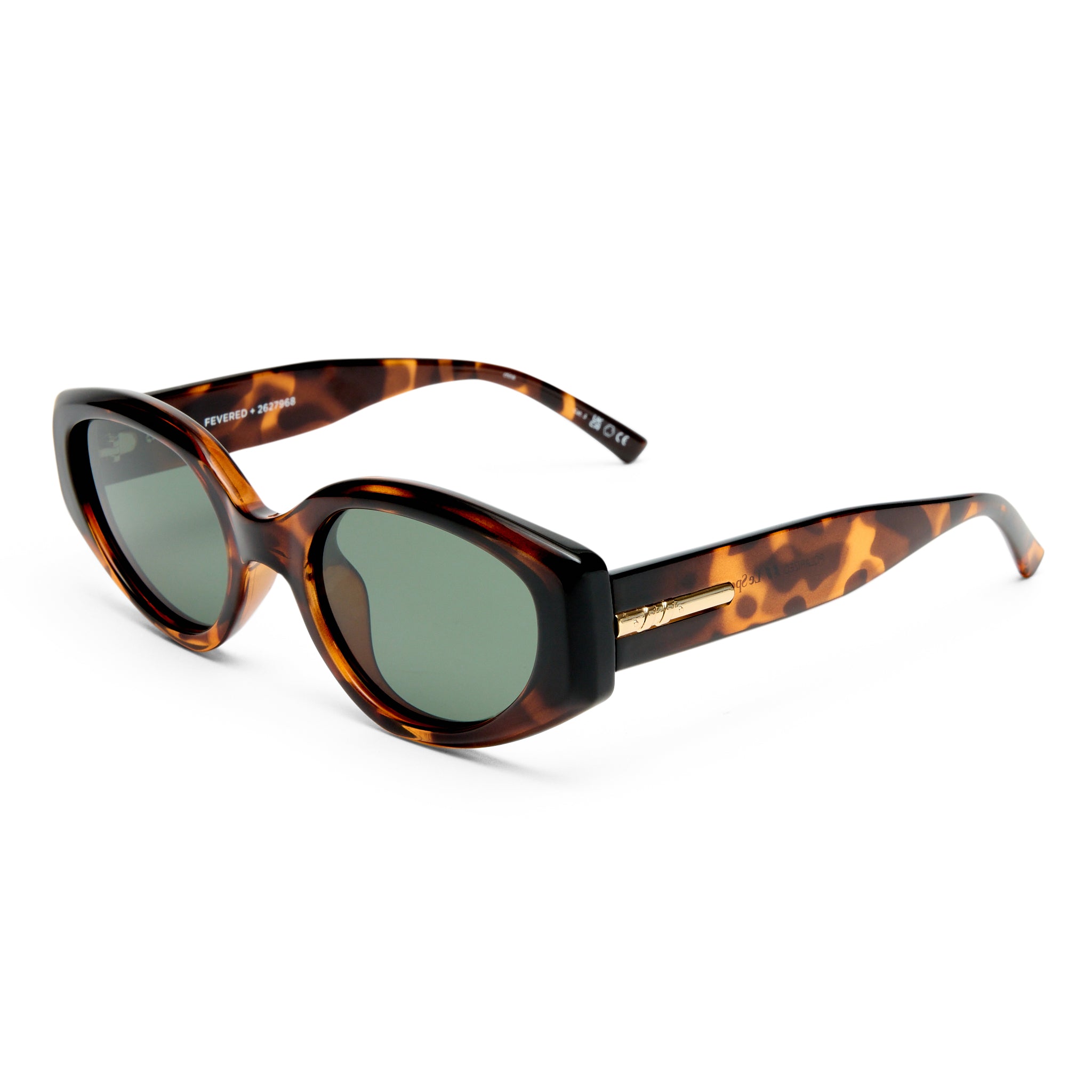 Le Specs Fevered + Tort Female Oval Sunglasses | Eyewear Index