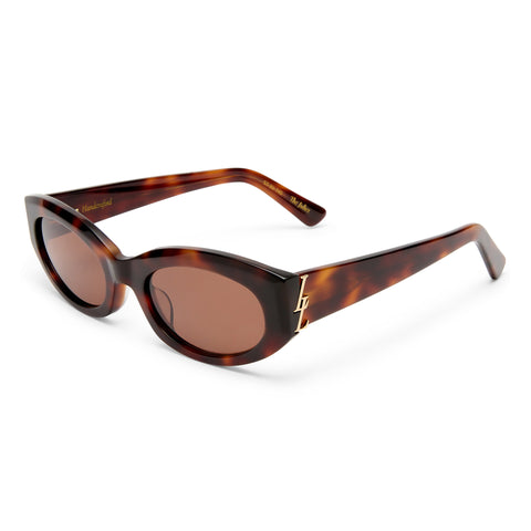 Luv Lou The Juliet Dark Tort Female Oval Sunglasses | Eyewear Index