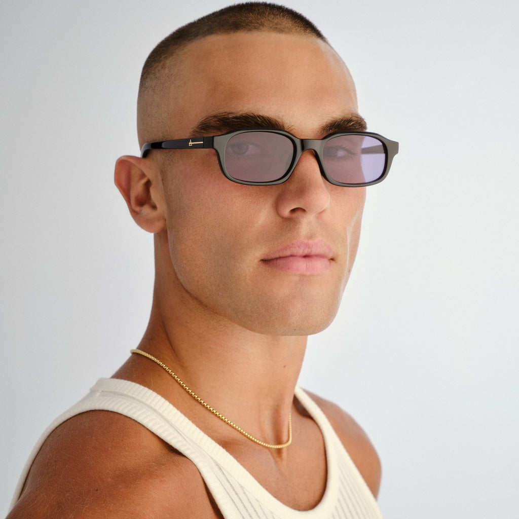 Aire Kinetic Black Uni-Sex Rectangle Sunglasses | Eyewear Index