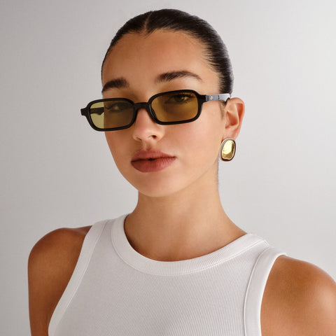 Le Specs Pilferer Black Uni-Sex Rectangle Sunglasses | Eyewear Index