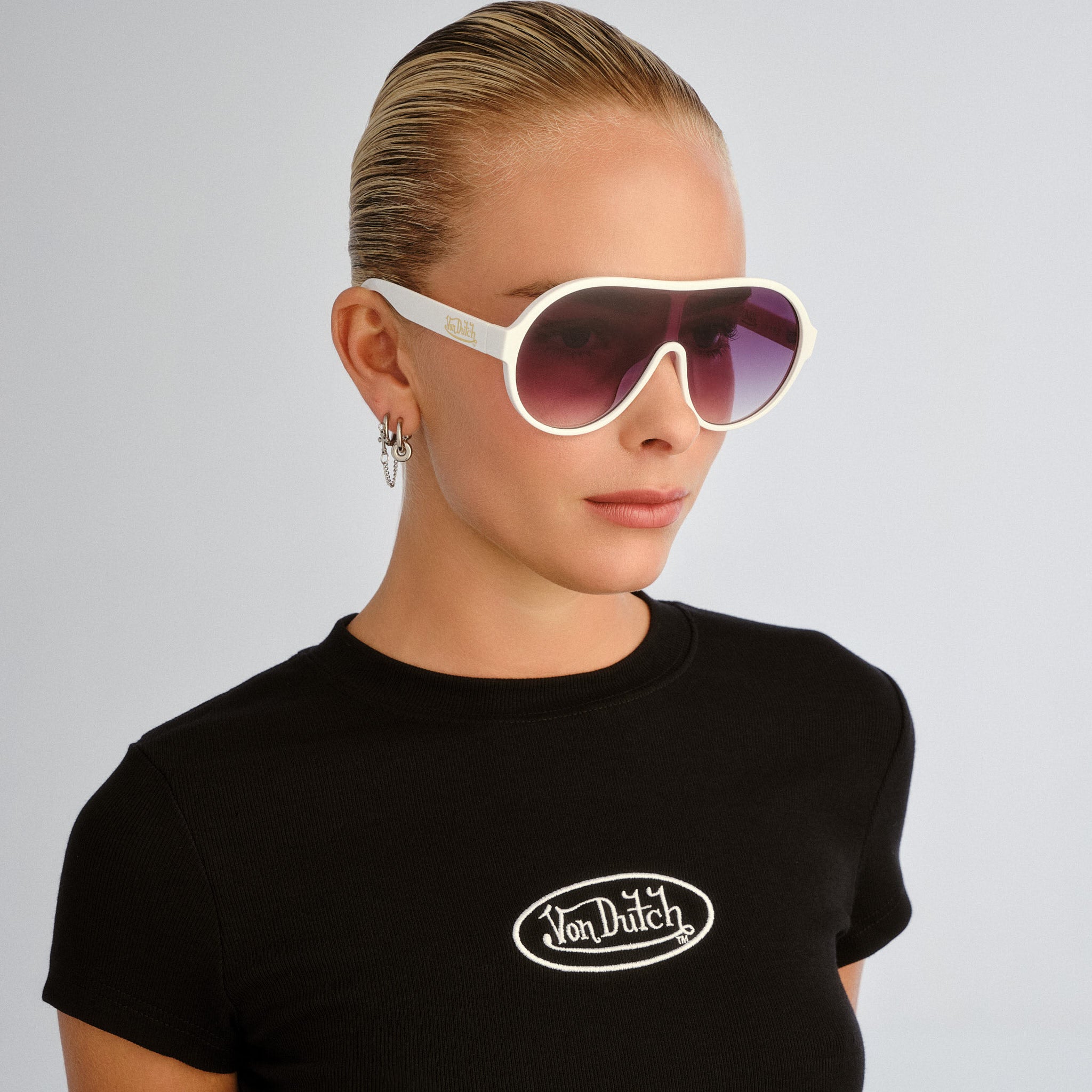 Aire Scandalous White Uni-Sex Aviator Sunglasses | Eyewear Index