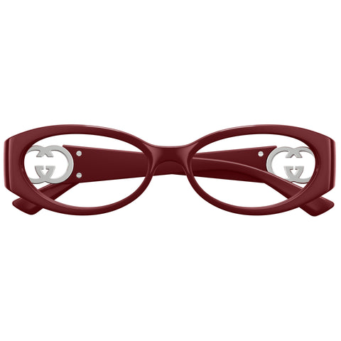 Gucci Gg1693o Burgundy Female Round Optical Frames | Eyewear Index