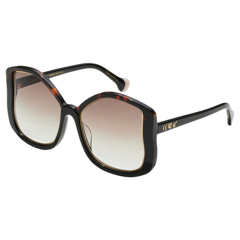 Camilla Social Butterfly Dark Tort Black Female Butterfly Sunglasses | Eyewear Index