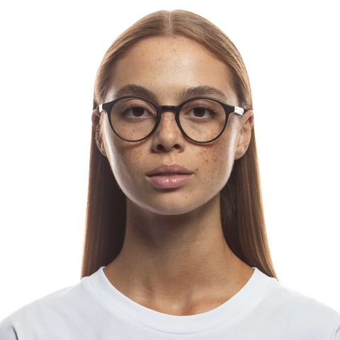 Le Specs Bio-Nics 48 Matte Black Uni-Sex Round Optical Frames | Eyewear Index