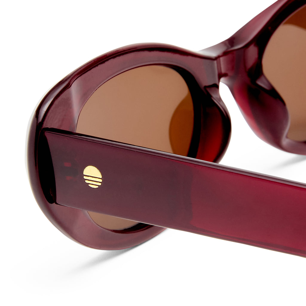 Solarized Almond Oval Merlot Uni-Sex Oval Sunglasses | Eyewear Index