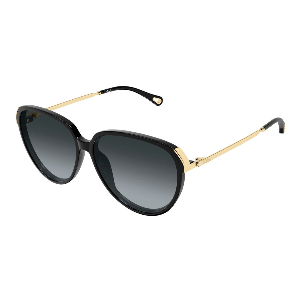 Chloe Ch0406s Black Female Round Sunglasses | Eyewear Index