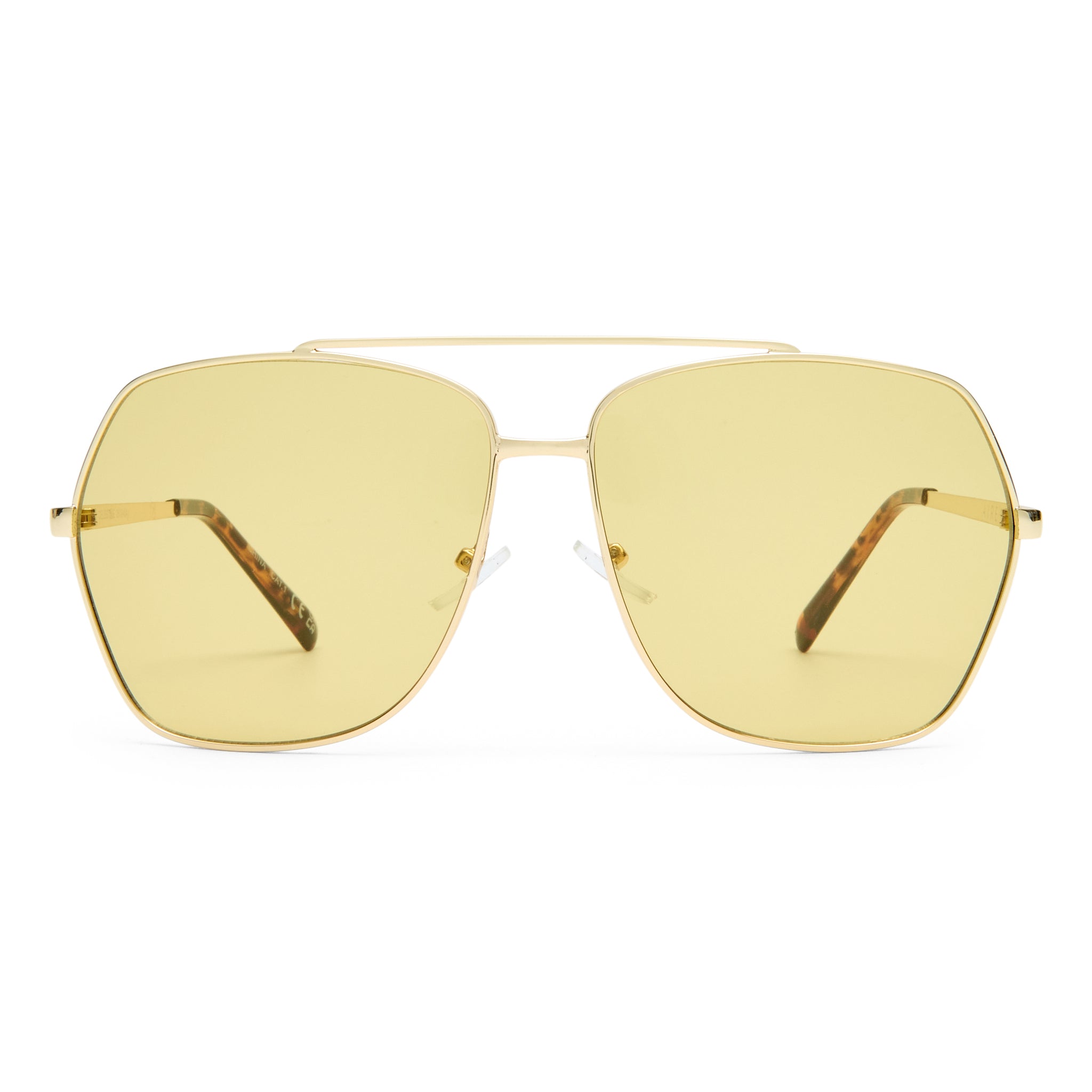 Aire Celestine Gold Amber Tort Uni-Sex Aviator Sunglasses | Eyewear Index