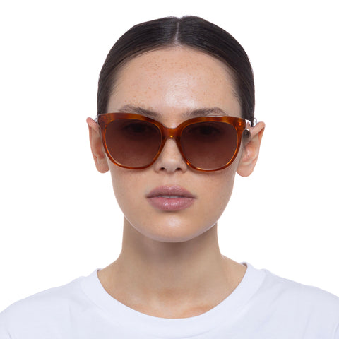 Le Specs Oh Snap Vintage Tort Female Square Sunglasses | Eyewear Index