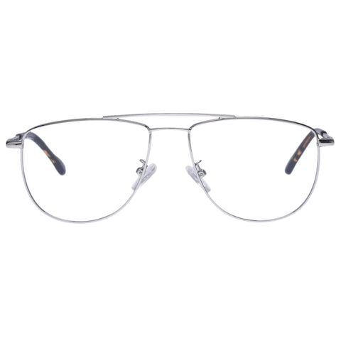 Le Specs Rampant Silver Uni-Sex Aviator Optical Frames | Eyewear Index