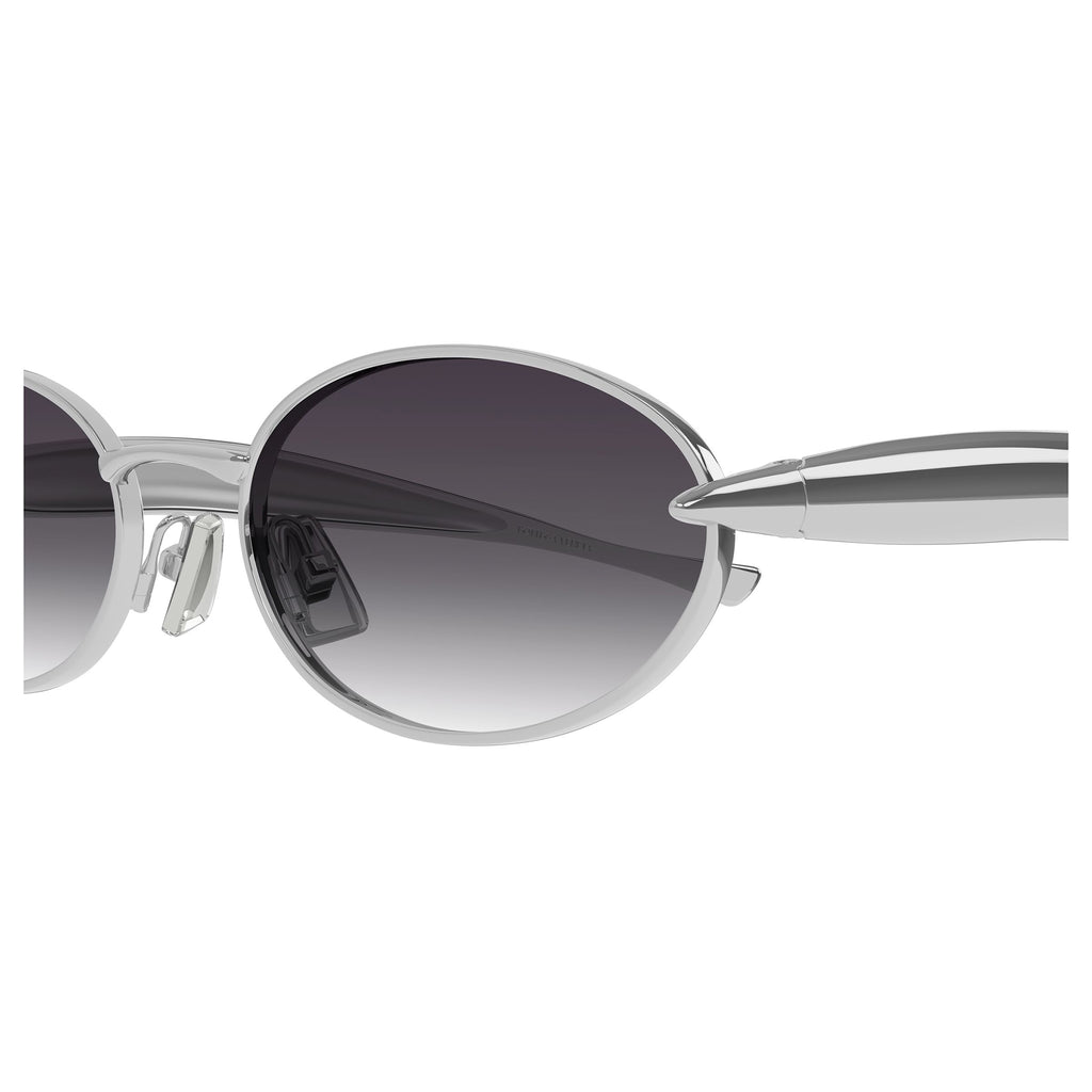 Bottega Veneta Bv1386s Silver Uni-Sex Oval Sunglasses | Eyewear Index