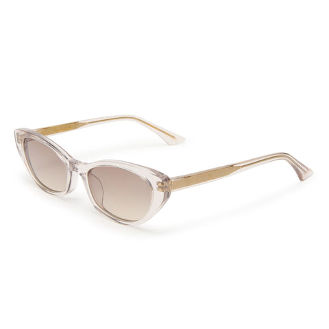 Luv Lou The Taylor Crystal Beige Female Cat-Eye Sunglasses | Eyewear Index