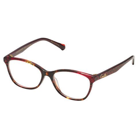 Camilla Weekend In Napa Monogram Tort Glit Leo Female Cat-Eye Optical Frames | Eyewear Index