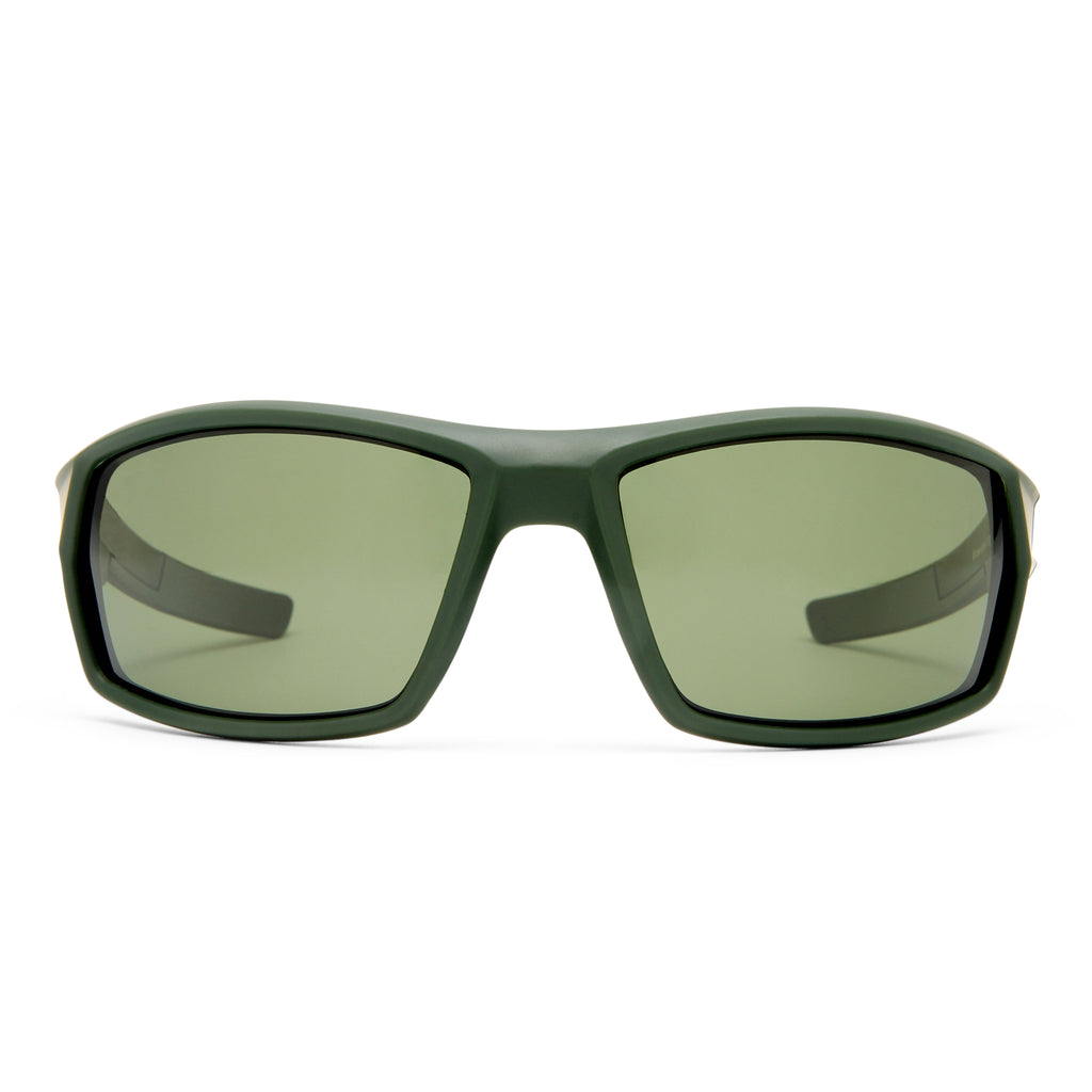 Cancer Council Cronulla Khaki Rubber Male Wrap Sunglasses | Eyewear Index