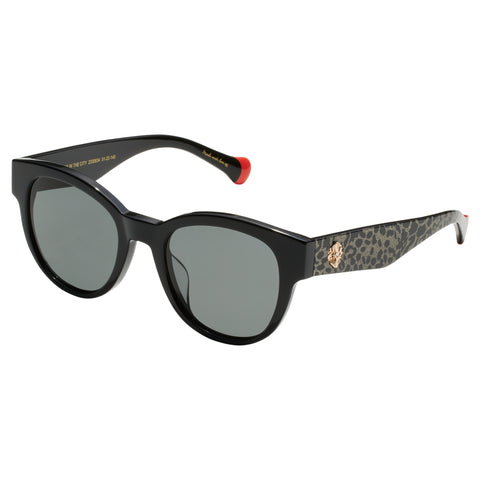 Camilla Sunday In The City Black Glitter Leopard Female Round Sunglasses | Eyewear Index