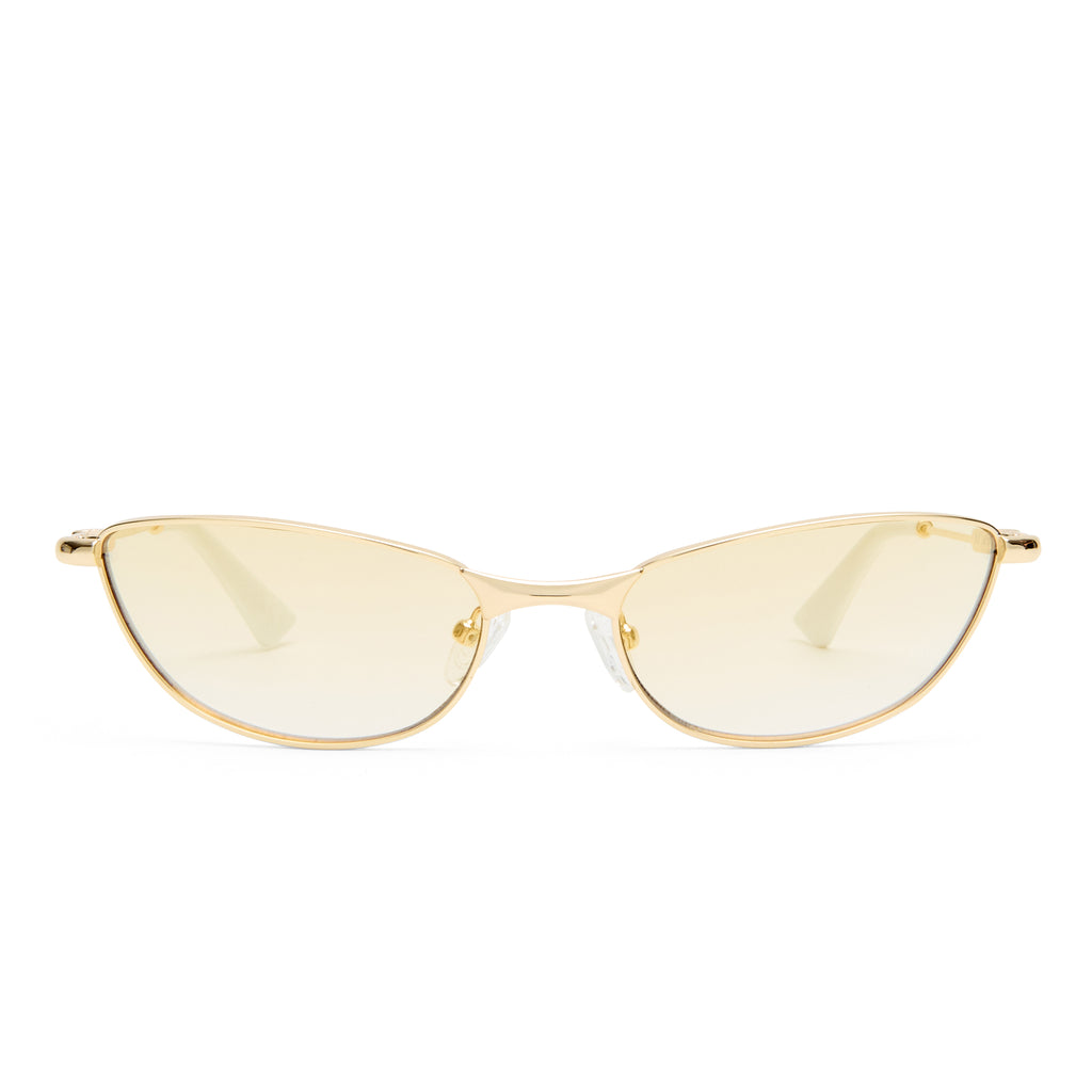 Le Specs Thorned Gold Uni-Sex Oval Sunglasses | Eyewear Index