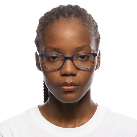 Le Specs Dalt Vila Navy Bark Male D-Frame Optical Frames | Eyewear Index