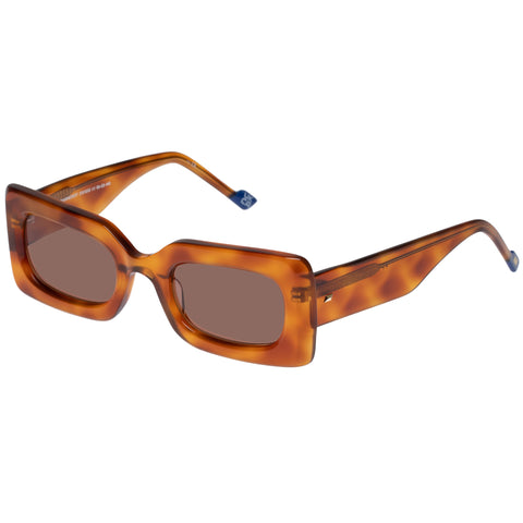 Le Specs Damnedest Vintage Tort Uni-Sex Rectangle Sunglasses | Eyewear Index