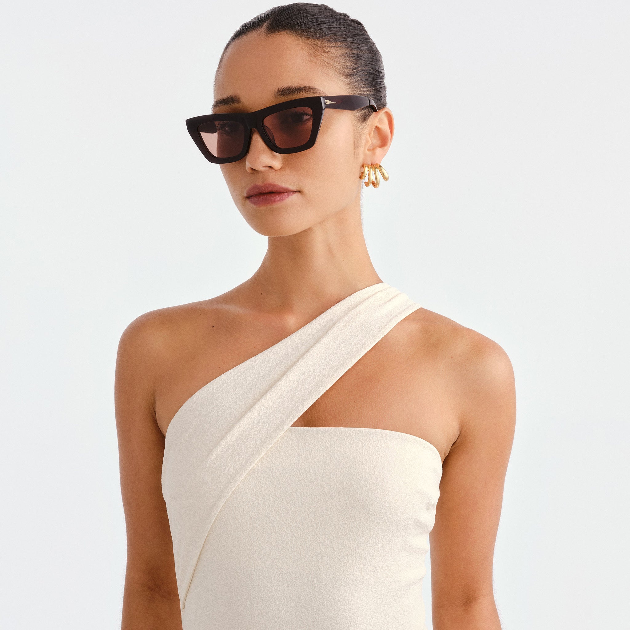 Luv Lou The Hudson Wine Female Cat-Eye Sunglasses | Eyewear Index